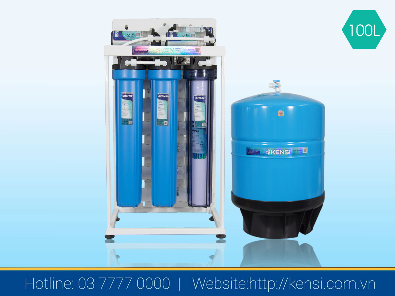Hệ thống máy lọc nước bán công nghiệp 100LH