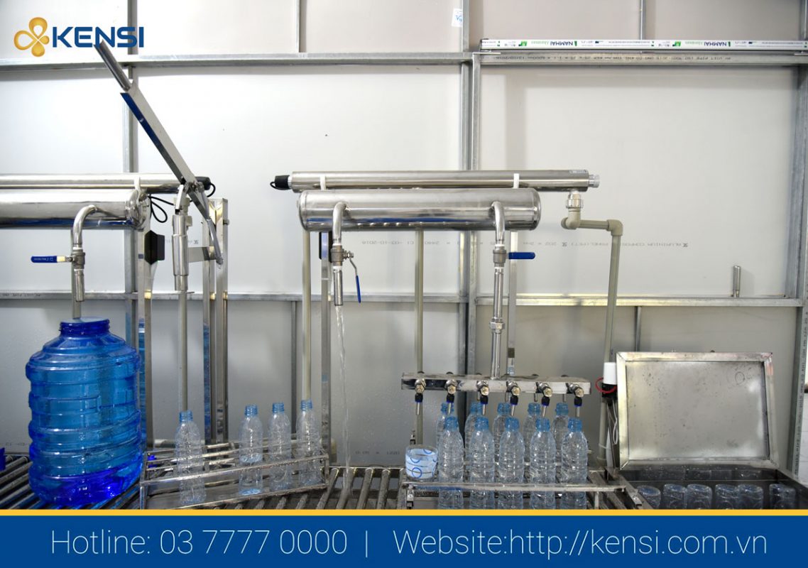 Hệ thống lọc nước RO lắp đặt cho dây chuyền sản xuất nước tinh khiết đóng chai
